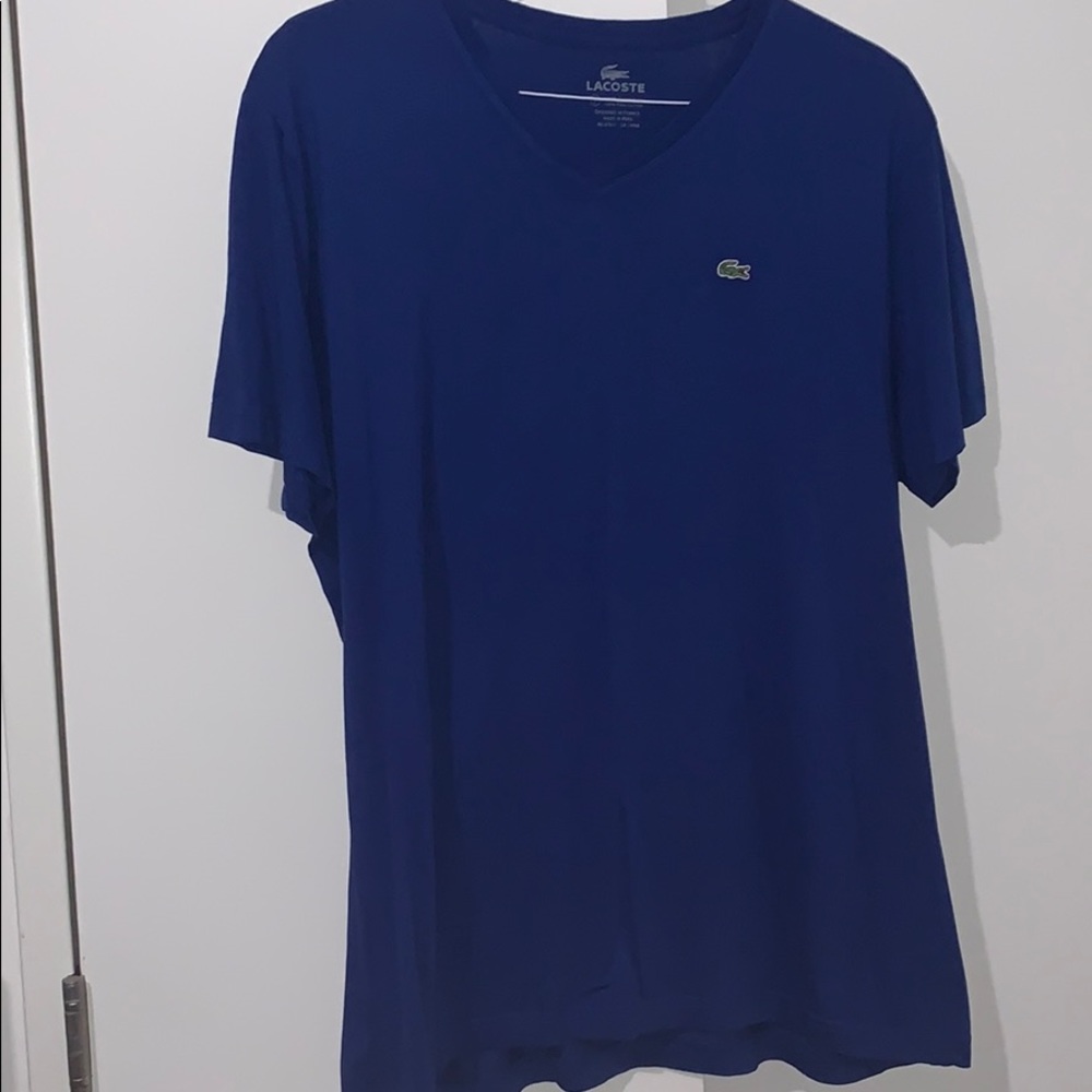 Lacoste Pima cotton vneck tee